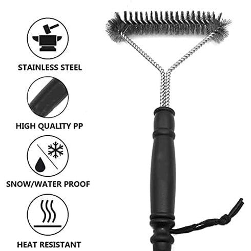 Saborr BBQ Cleaning Brush with Scraper, Wire Grill Brush and Scraper Blade for Stubborn Carbon and Grease