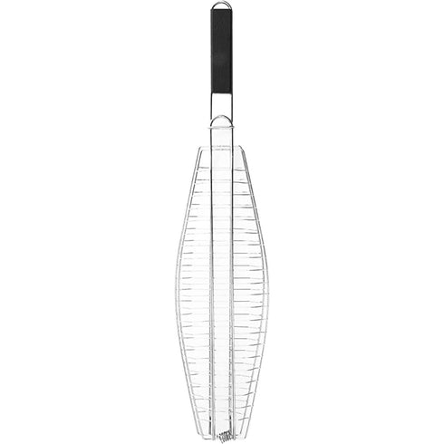 Saborr BBQ Grilling Basket BRG2012, Hinged Two Sided Grill Basket for Fish, Burgers and Chicken on the BBQ