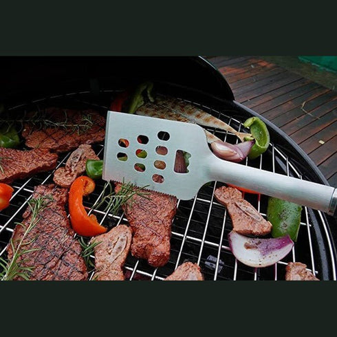 Saborr BBQ Turner BZJ0010, Wide Spatula for Flipping Burgers and Fish on Charcoal, Gas and Plancha Grills