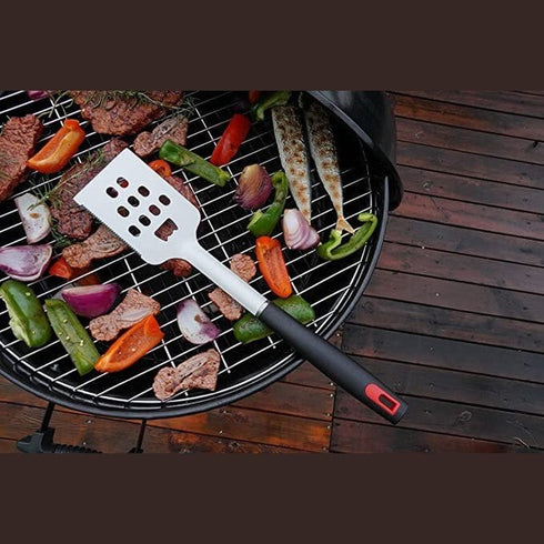 Saborr BBQ Turner BZJ0010, Wide Spatula for Flipping Burgers and Fish on Charcoal, Gas and Plancha Grills