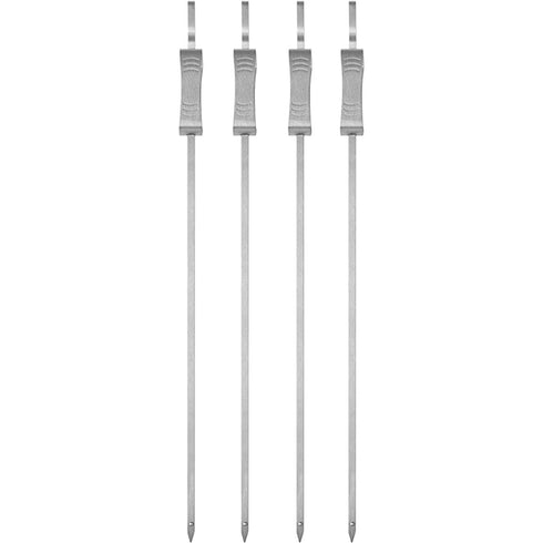 Saborr Stainless Steel BBQ Skewers, Reusable Metal Skewers for Kofta, Shish Tawook, Prawns and Vegetables