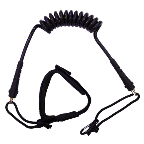 Safety Leg Leash, Coiled PU Ankle Leash for Bodyboards, Surfboards and Paddle Boards