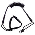 Safety Leg Leash, Coiled PU Ankle Leash for Bodyboards, Surfboards and Paddle Boards