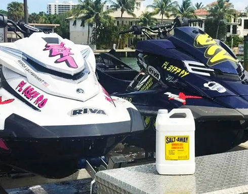 Salt-Away Starter Kit with 1 Quart Concentrate and Hose Mixing Unit, Salt Remover for Jet Skis, Boats and Outboards