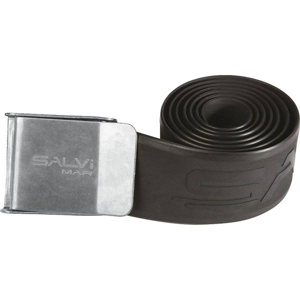 Salvimar Elastic Pro Weight Belt Black, Natural Rubber Freediving and Spearfishing Belt with Stainless Buckle