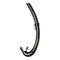 Salvimar Time Snorkel Black, Soft Flexible Freediving and Spearfishing Snorkel with Hypoallergenic Mouthpiece