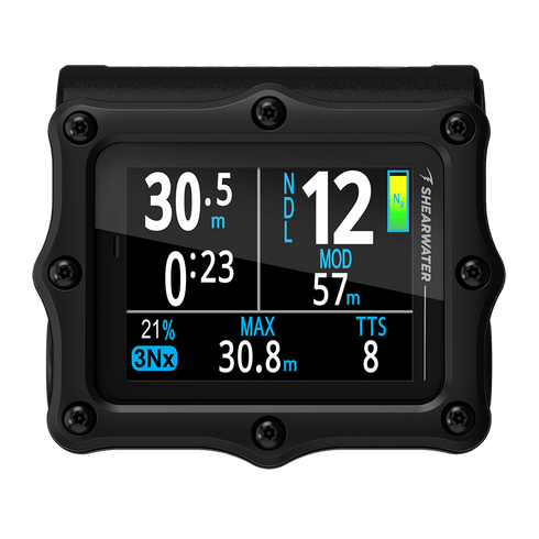 Shearwater Perdix 3 Dive Computer, 2.4 in AMOLED Technical Diving Computer with Titanium Bezel and Air Integration