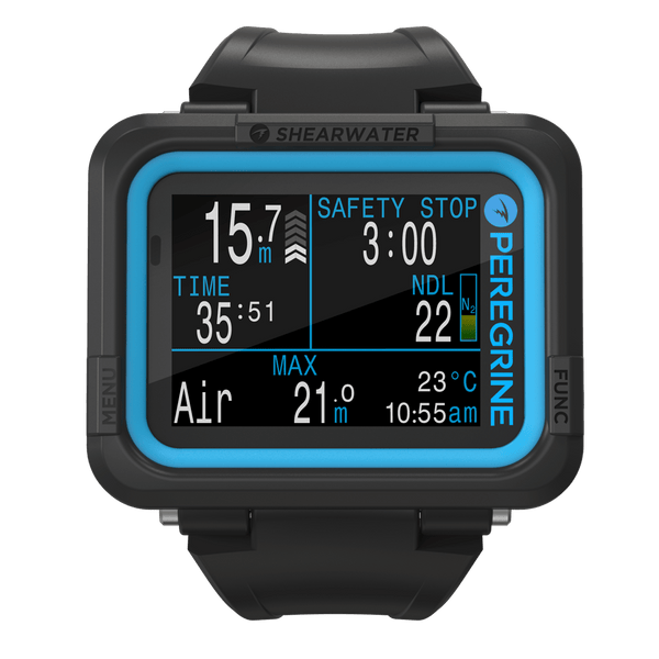 Shearwater Peregrine Dive Computer, 2.2 in Full Colour Wrist Computer with Wireless Charging and Bluetooth