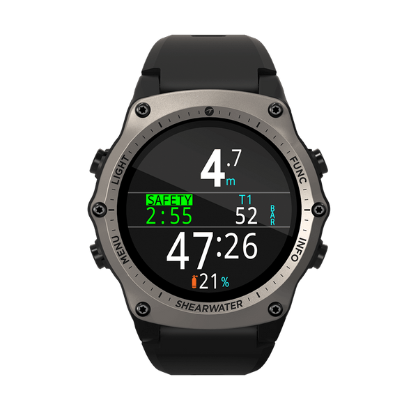 Shearwater Teric Dive Computer, Watch-Style AMOLED Wrist Computer with Sapphire Crystal and 200 m Depth Rating