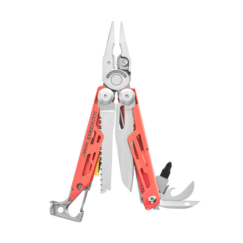 Leatherman Signal multi-tool, Guava, product shot on white