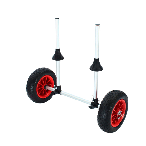 Simple Kayak Trolley 03, Aluminium Kayak Cart with 26 cm Rubber Wheels, Kickstand and 50 kg Capacity