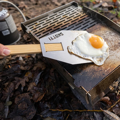 SKOTTI FLIP Stainless Steel Spatula Attachment, Clips onto SKOTTI Tongs for Burgers, Fish and Pizza
