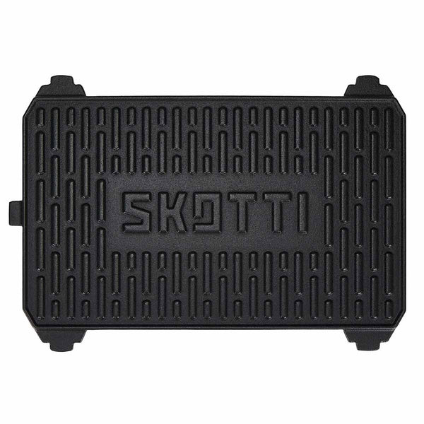 SKOTTI KAST Cast Iron Plancha, Reversible Ribbed and Smooth Griddle Plate for the SKOTTI Portable Grill