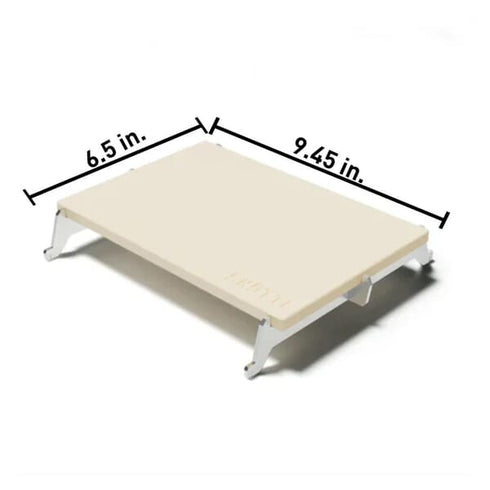 SKOTTI STONE Pizza Stone, Cordierite Grill Stone with Stainless Steel Holder for the SKOTTI Portable BBQ