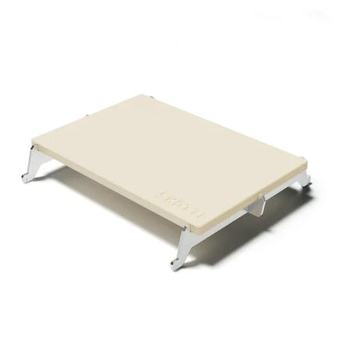 SKOTTI STONE Pizza Stone, Cordierite Grill Stone with Stainless Steel Holder for the SKOTTI Portable BBQ