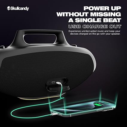 Skullcandy Barrel Wireless Bluetooth Boombox Speaker – Big Sound in a Portable and Rugged Design