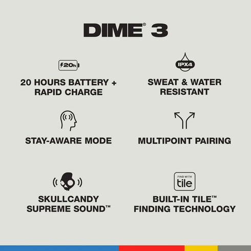 SKULLCANDY Dime® 3 True Wireless Earbuds