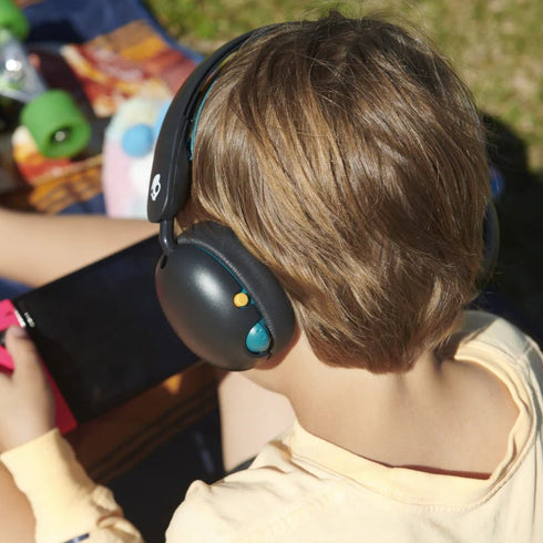 Skullcandy Grom Kids Wireless Headphones – Fun and Safe Audio for Kids, Volume Limited and Durable