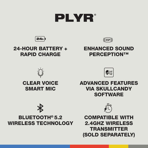 Skullcandy PLYR Multiplatform Gaming Wireless Over - Ear Headset - Versatile Gaming Audio