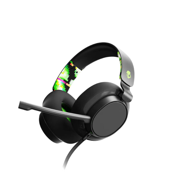Skullcandy SLYR Xbox Gaming Wired Over-Ear Headset, a black and green headset designed specifically for Xbox gamers.