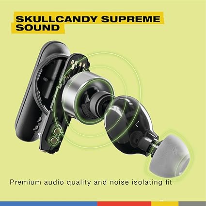 Skullcandy Smokin' Buds True Wireless In - Ear – Stylish and Wireless Audio with Long Battery Life