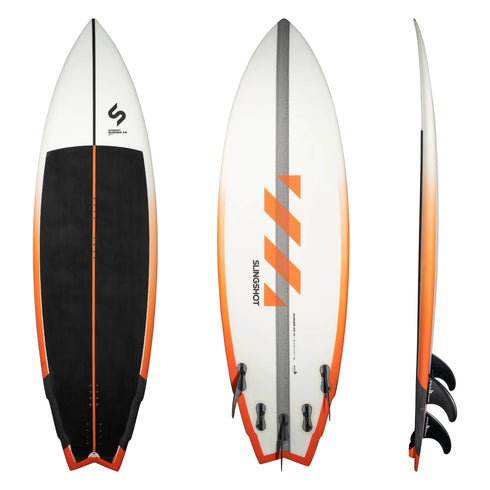 Slingshot Burner XR V2 Kite Surfboard, Versatile Wave Board for Onshore and Punchy Surf with FCS II Tri-Fins