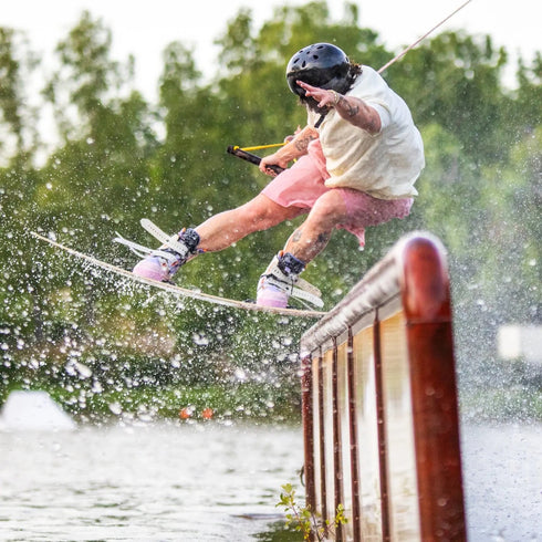 Slingshot Copycat Pro Women's Wakeboard, Soft EZ Flex Cable Park Board with Chined Rails for Jibbers
