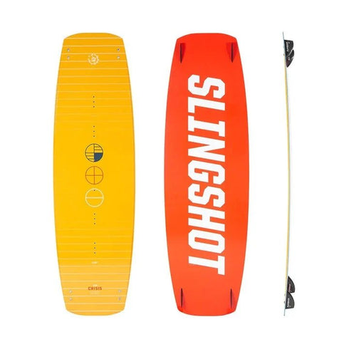 Slingshot Crisis V2 Kiteboard, Forgiving Beginner to Intermediate Twin Tip with Single Concave and Wood Core