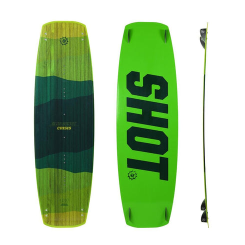Slingshot Crisis V3 Kiteboard, Wood Core TwinTip with Mild Rocker for Progressing Kitesurfing Riders