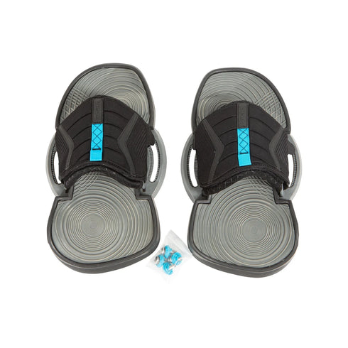 Slingshot Dually V5 Footstraps, Four-Point Adjustable Kiteboard Footstraps with Triple Density EVA Footbeds