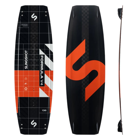 Slingshot Formula V4 Twin Tip Kiteboard, Lightweight Textreme Carbon Board with Double Concave for Speed and Pop