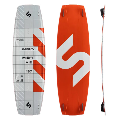 Slingshot Misfit V12 Twin Tip Kiteboard, Versatile Freeride Board with Lively Pop for All-Round Progression