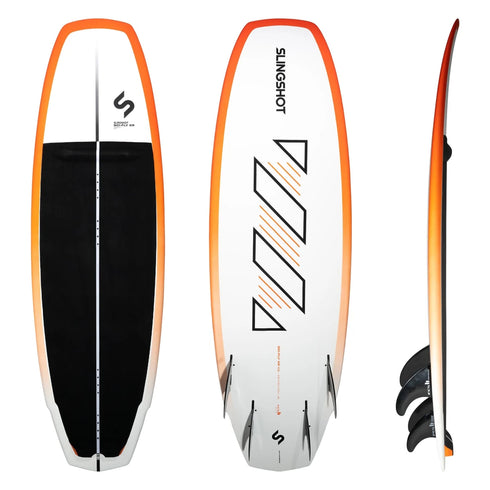 Slingshot Sci-Fly XR V3 Kite Surfboard, Compact Strapless Freestyle Board with Blunt Nose and FCS II Quad Fins