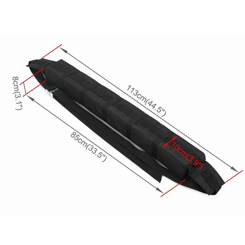 Soft Roof Rack, Foldable 60 kg Car Roof Pads for Kayaks, SUP Boards and Luggage with Straps