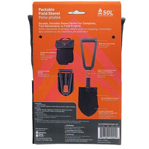 SOL Packable Field Shovel - Portable and Sturdy Shovel