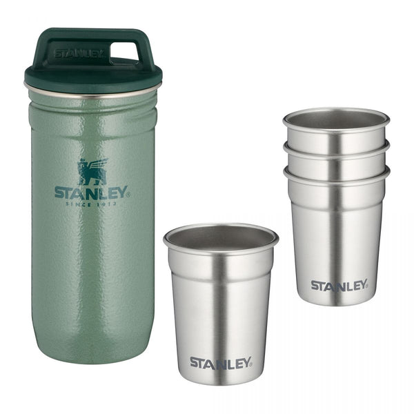 Stanley Adventure Hammertone Set with 4 Cups and Container - Rugged & Practical Drinkware Set