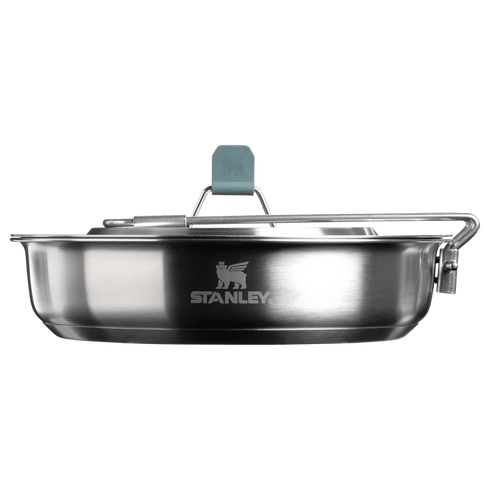 Stanley Wildfare Core Fry Pan Cookset 0.94 L, Tri-Ply Stainless Steel Camp Pan Set for Two with Plates