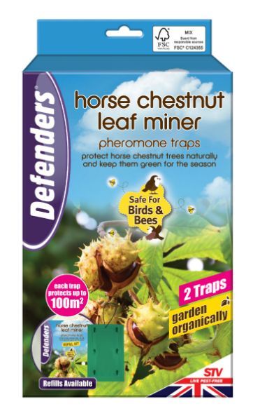 STV Horse Chestnut Leaf Miner Trap, an eco-friendly twin-pack solution for managing garden pest problems.