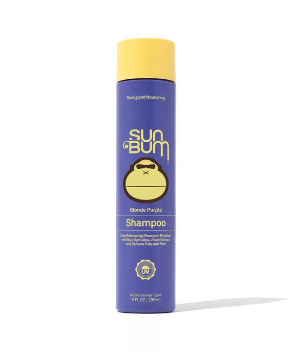 Sun Bum Blonde Purple Shampoo Brighten Hair with wake surf Energy