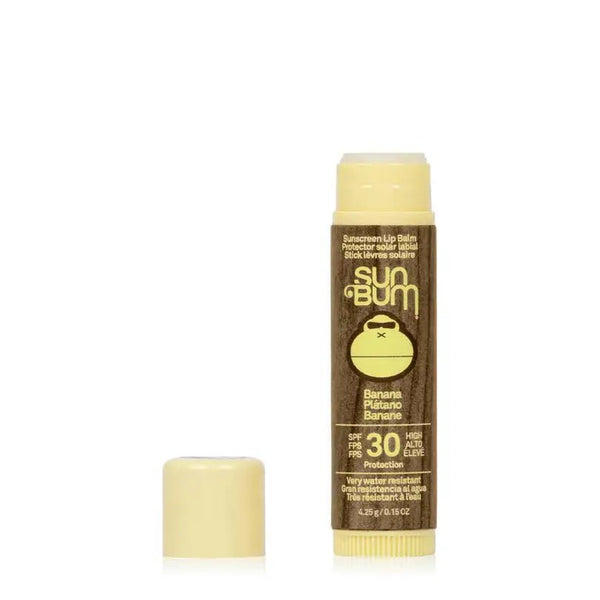 Sun Bum Original SPF 30 Sunscreen Lip Balm, Banana, front view