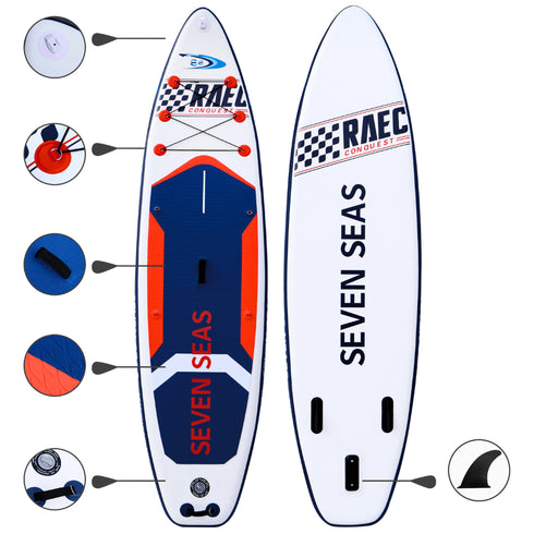 Surface Dreamer Inflatable Stand Up Paddle Board, iSUP Package with Paddle, Pump, Leash and Dry Bag