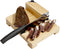 Tekut Biltong Slicer with Bamboo Base and Sharpener - Precision Meat Slicing Tool