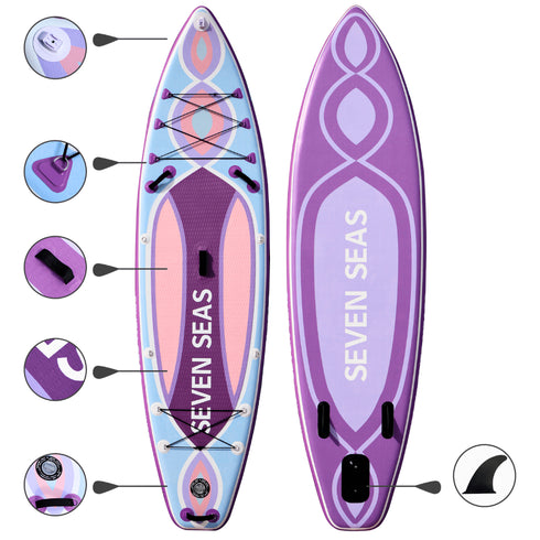 Terraqueous Inflatable Stand Up Paddle Board, iSUP Package with Paddle, Pump, Leash and Dry Bag