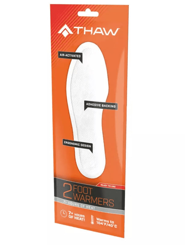 Thaw Disposable Foot Warmers 2 Pack - Long - Lasting Heat for Feet