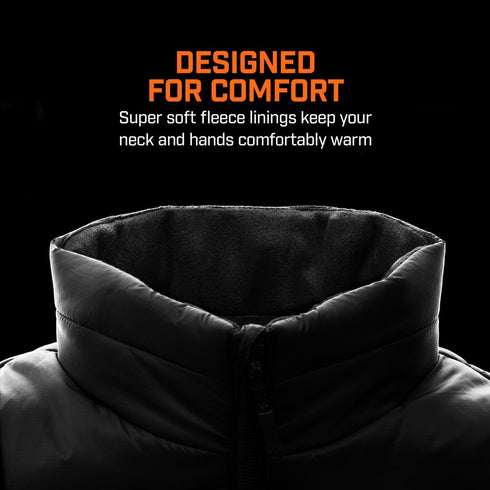 THAW Men's Rechargeable Heated Vest, Graphene Heated Gilet with 4 Heat Zones, 3 Modes and 5000 mAh Power Bank