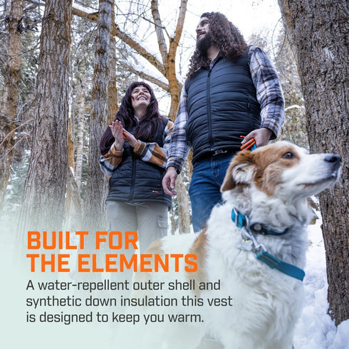 THAW Women's Rechargeable Heated Vest, Graphene Heated Gilet with 4 Heat Zones, 3 Modes and 5000 mAh Power Bank