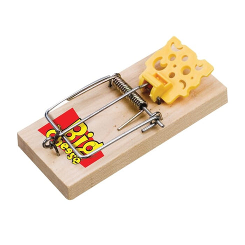 The Big Cheese Cheese Pedal Rat Trap, FSC Wooden Catch and Kill Rat Trap Pre-Baited and Ready to Use