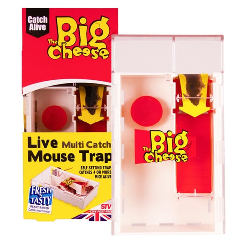 The Big Cheese Live Multi-Catch Mouse Trap, Humane Trap That Holds 4 or More Mice Alive for Release Outdoors