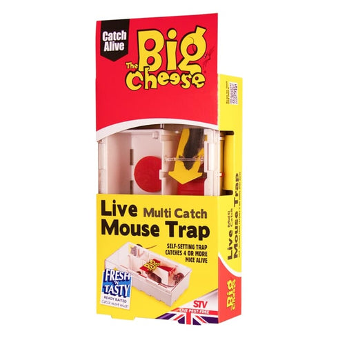 The Big Cheese Live Multi-Catch Mouse Trap, Humane Trap That Holds 4 or More Mice Alive for Release Outdoors