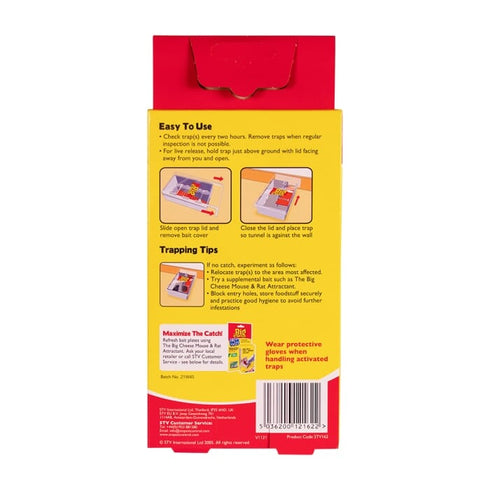 The Big Cheese Live Multi-Catch Mouse Trap, Humane Trap That Holds 4 or More Mice Alive for Release Outdoors